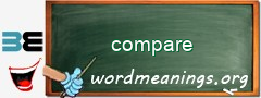 WordMeaning blackboard for compare